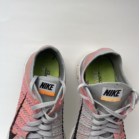 Nike Free 4.0 Flyknit Womens Size 8 Pink Gray Athletic Running Shoes Sneaker - Picture 10 of 10